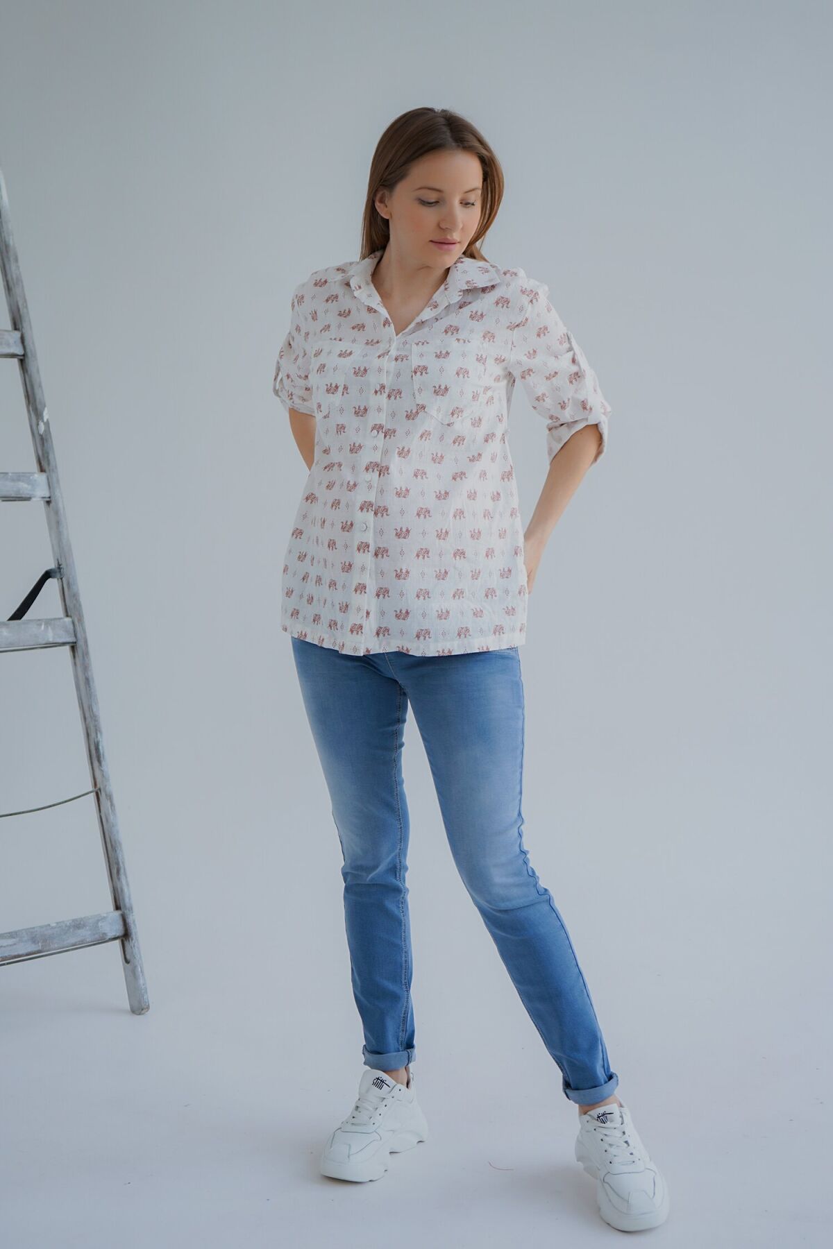 Demi panel blue maternity jeans, straight jeans, skinny jeans online