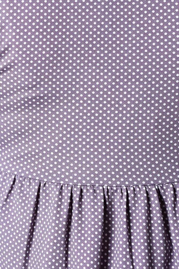 violet white dot dress