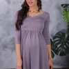 maternity dress violet
