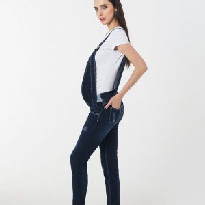 maternity overalls navy blue denim