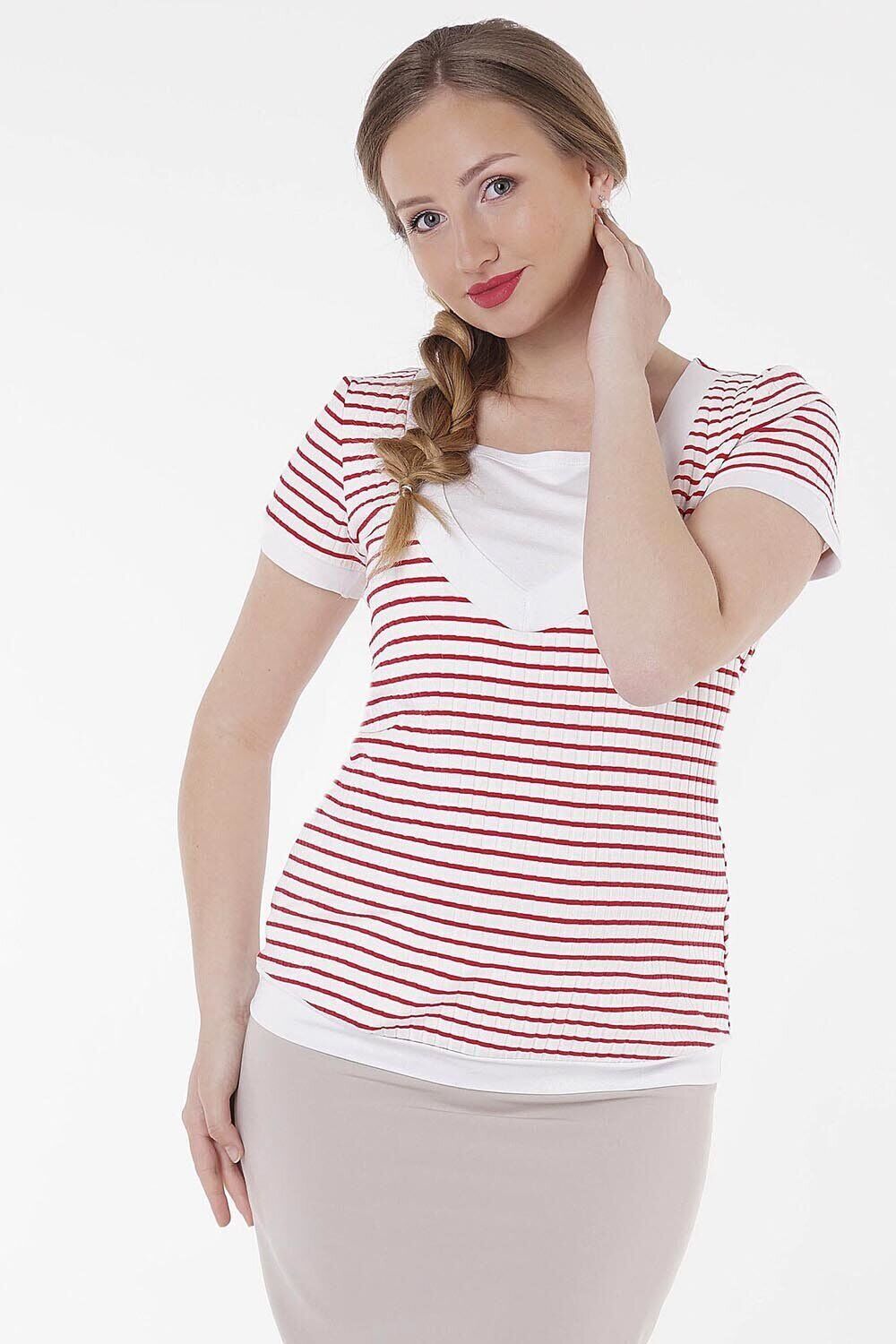 maternity top red stripe