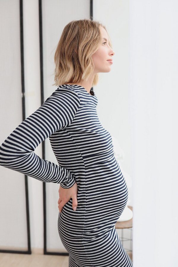 maternity nursing striped dress