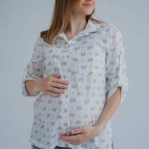 maternity blouse light color 3/4 sleeve