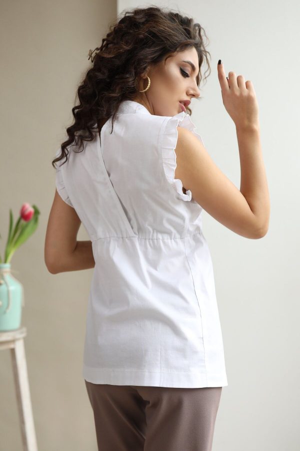 maternity blouse white