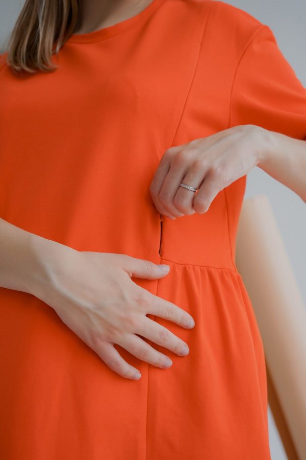 maternity-dress-free-fit-orange