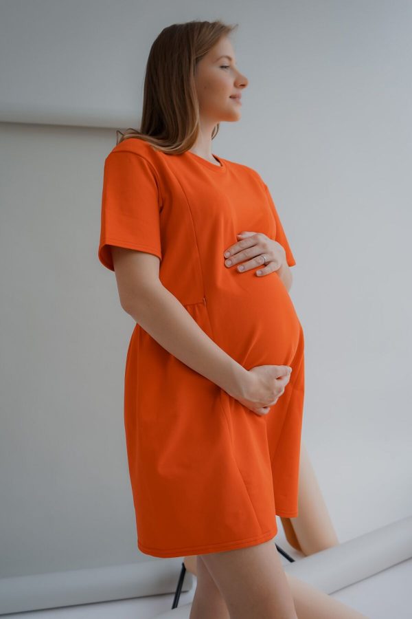 maternity-dress-free-fit-orange