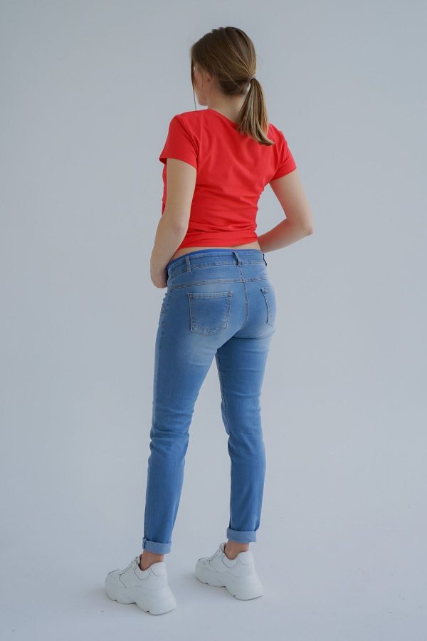 back view of maternity jeans