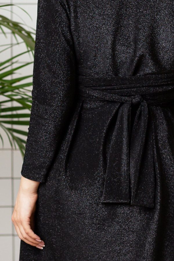 maternity long sleeve dress black