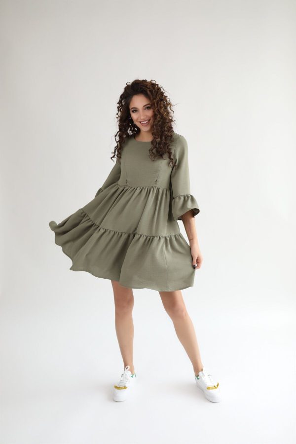 maternity-nursing -dress-khaki