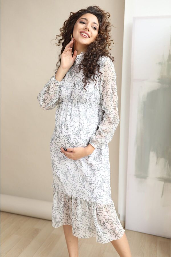 light color maternity dress printed