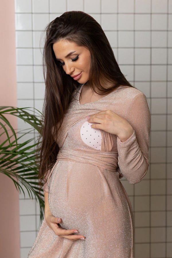 nursing friendly maternity dress