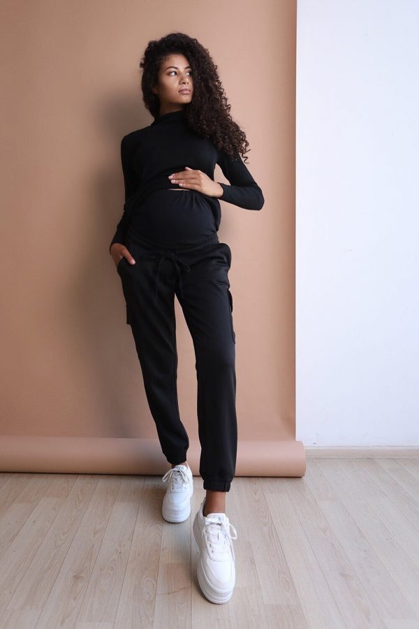 maternity pants black