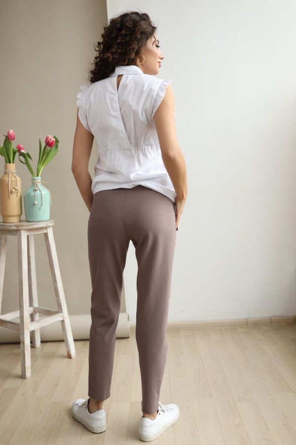 maternity trousers almond