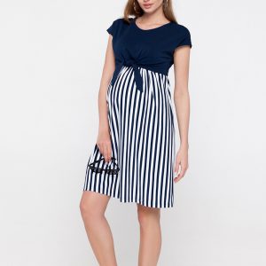 navy blue stripe maternity dress, maternity clothing boutique