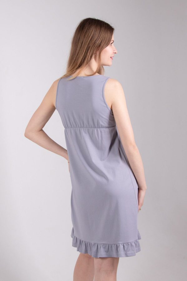 back view of maternity nightgown