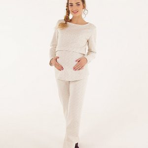 maternity home style pants beige