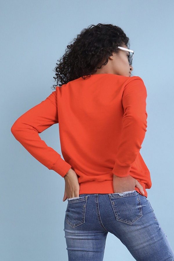 orange maternity jumper back view