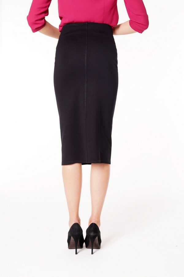 maternity midi skirt black