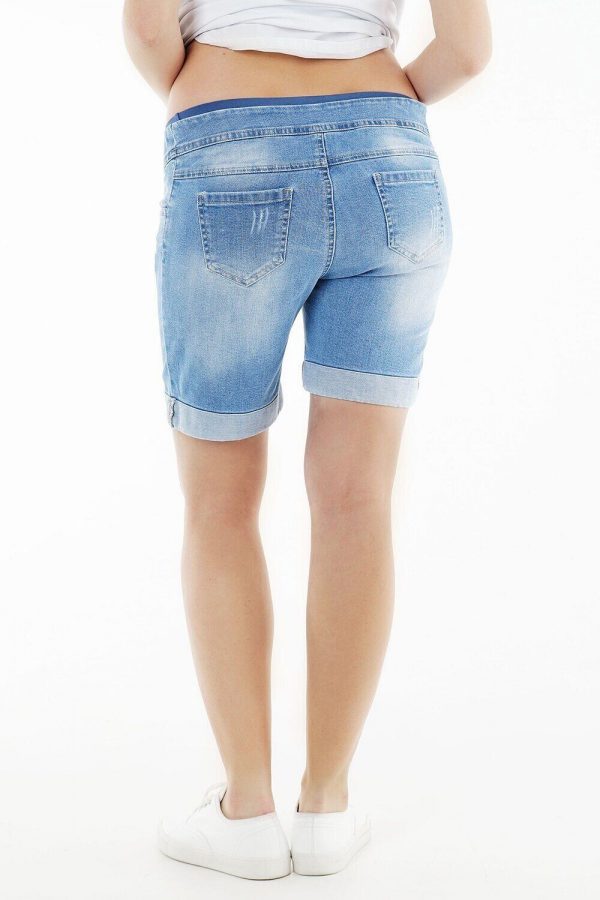 maternity shorts blue denim 4