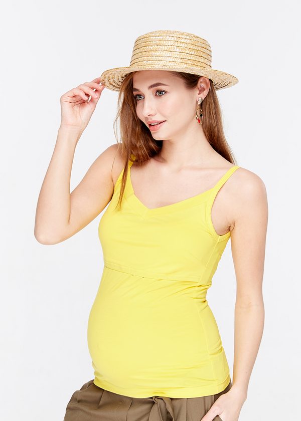 maternity top yellow