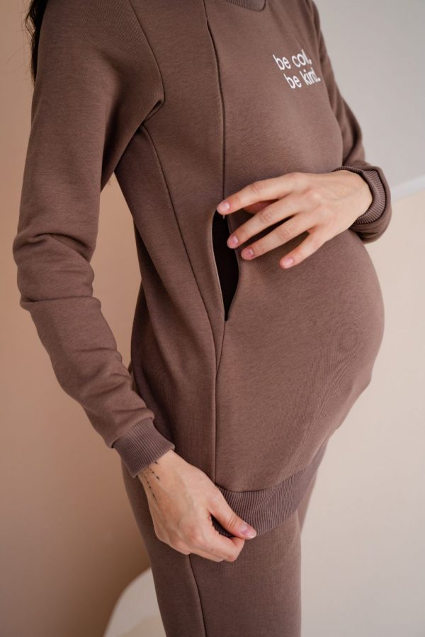 maternity sweatsuit brown 6