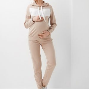 maternity sweatsuit beige