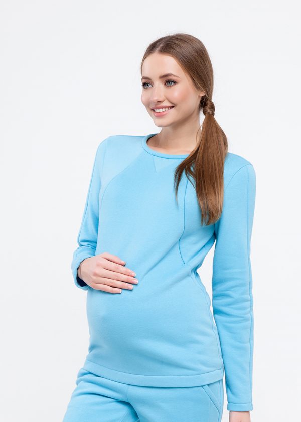 maternity sweatsuit blue