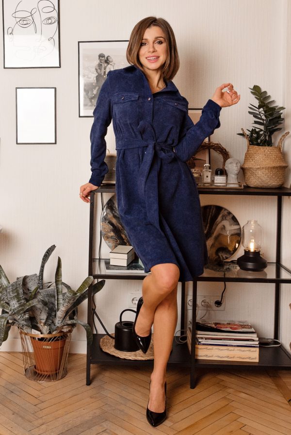 navy blue nursing friendly dress