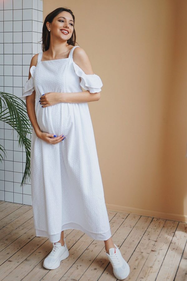 white dress for pregnant