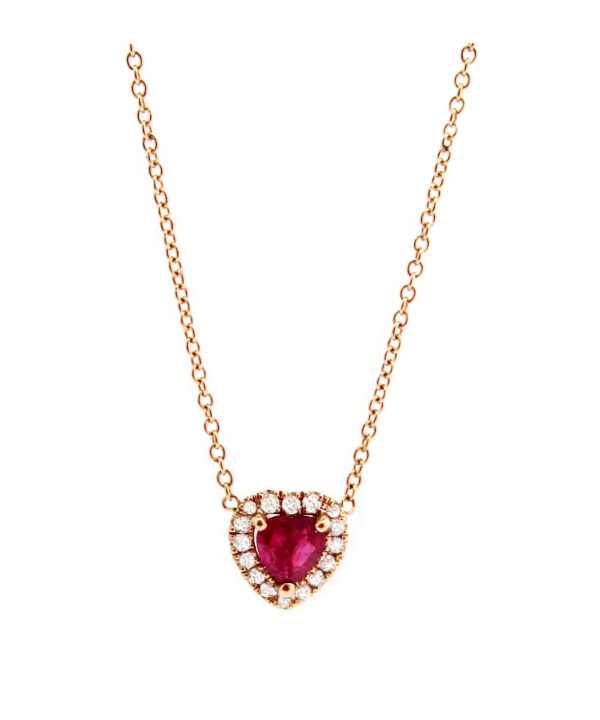 gold necklace with ruby