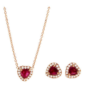 gold ruby jewelry set