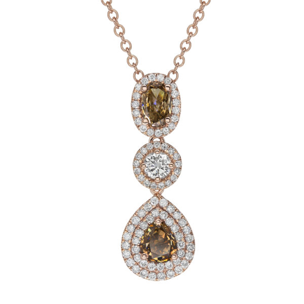 gold pendant with diamonds