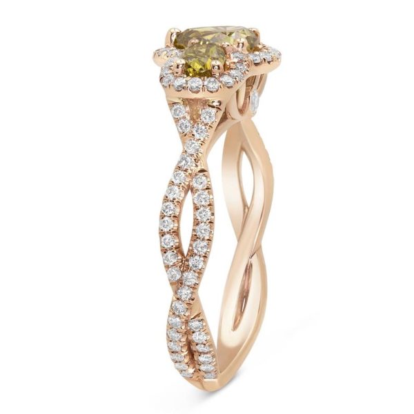 Pear Shape Champagne Diamond Ring