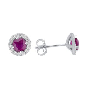 Ruby Earrings Studs