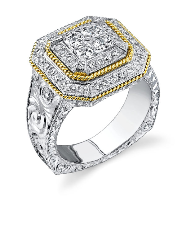 asscher_cut_diamond_men's_ring