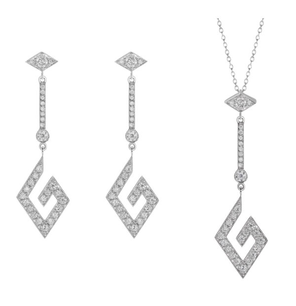 diamond_earrings_necklace_set