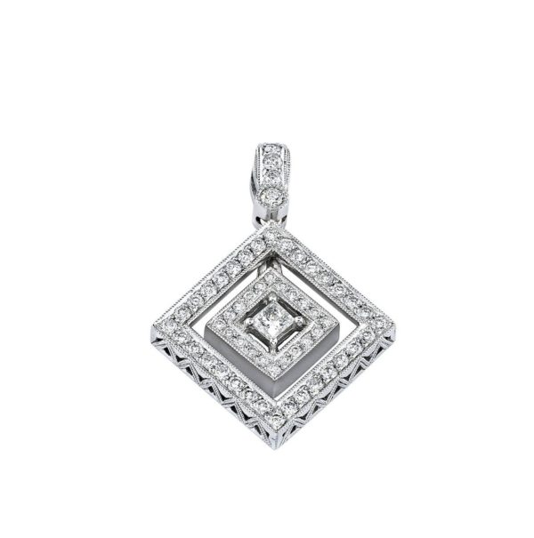 Double Row Diamond Pendant