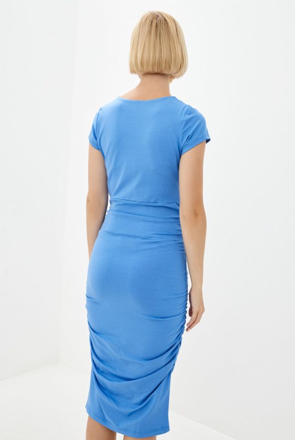 fit-maternity-dress- blue