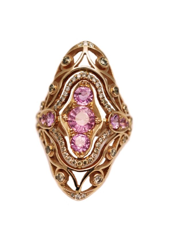 pink-sapphire -shampagne-pink-diamond-oval-ring