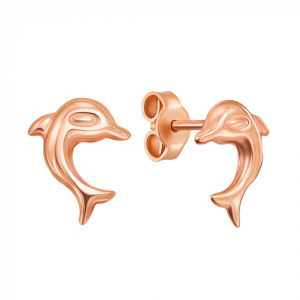 rose-gold -suds-earrings-dolphins-minimalism