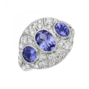 tanzanite diamond ring